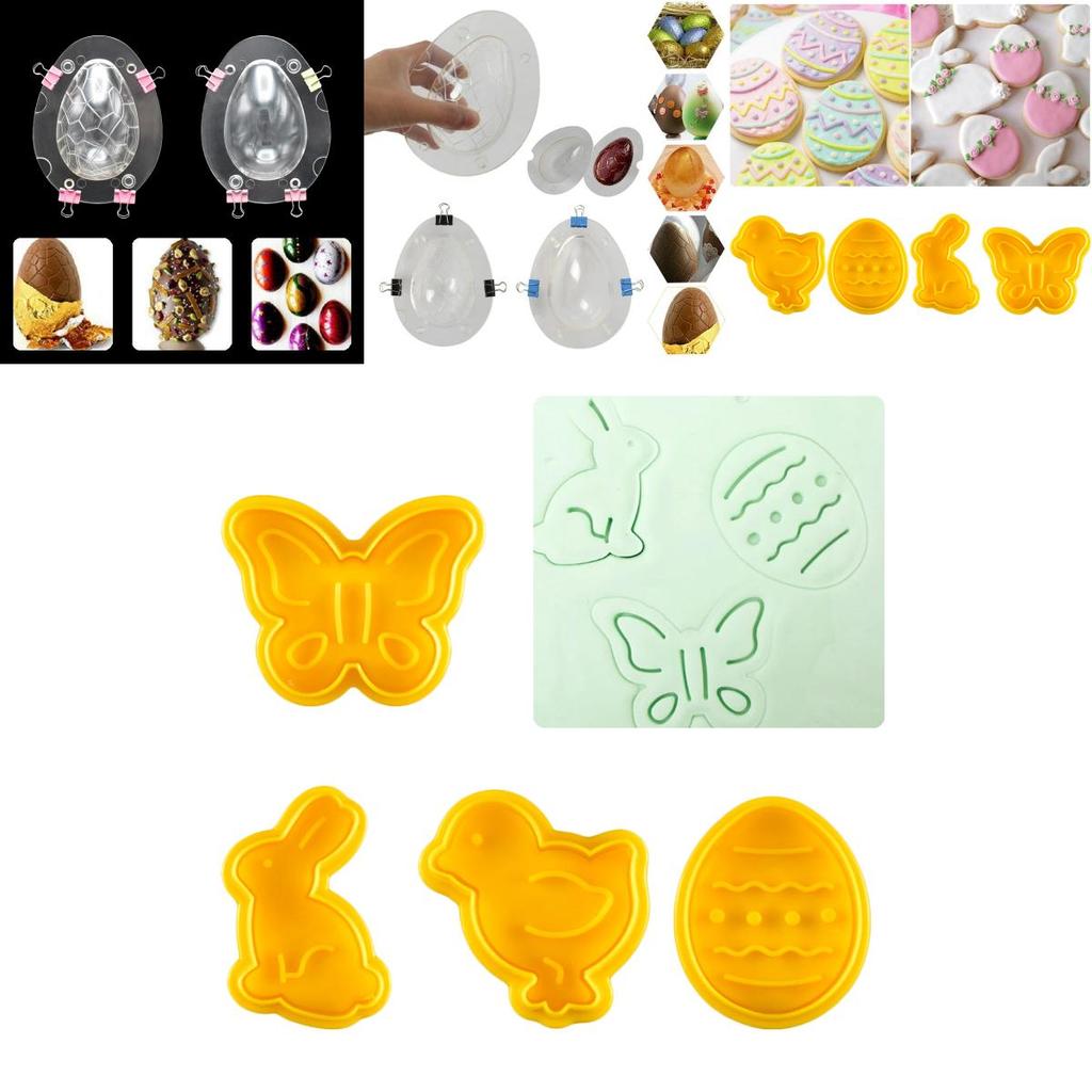Large 3d Chocolate Easter Egg Moulds Durable And Reusable For Pastry Making
