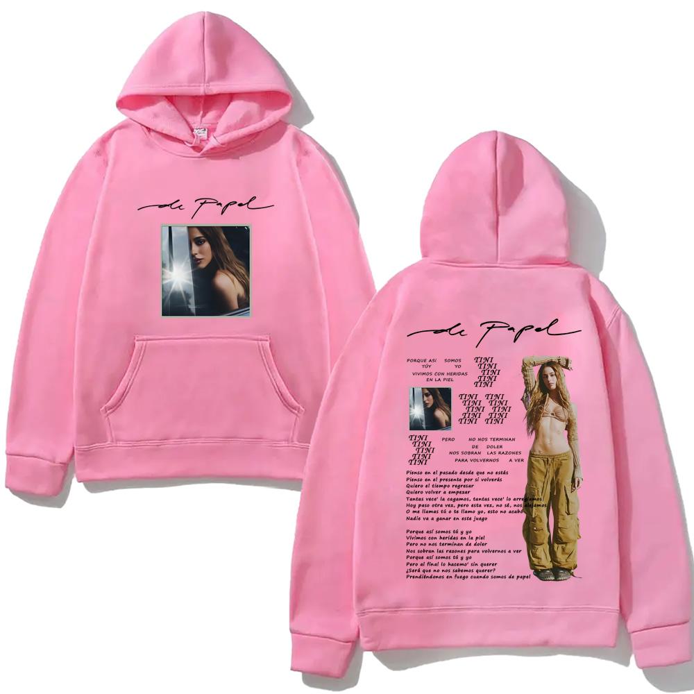 TINI -De Papel Hoodie Graphic Printing Fleece Sweatshirts Singer's Same Style Clothing Long Sleeve Pullovers