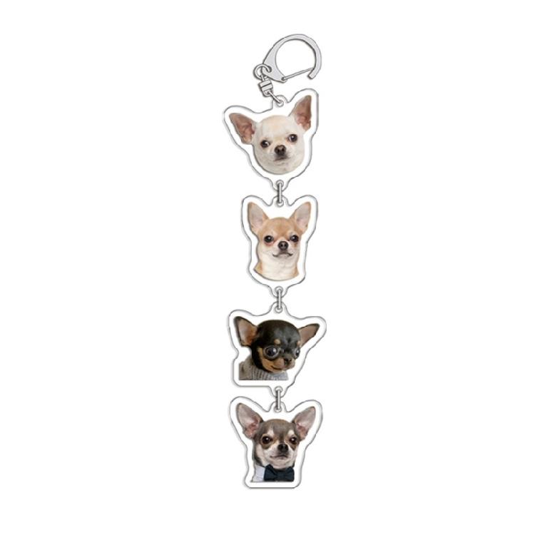 Cartoon Dog Bag Pendant Lovely Animal Shaped Keychains Acrylic Keyring Ornaments