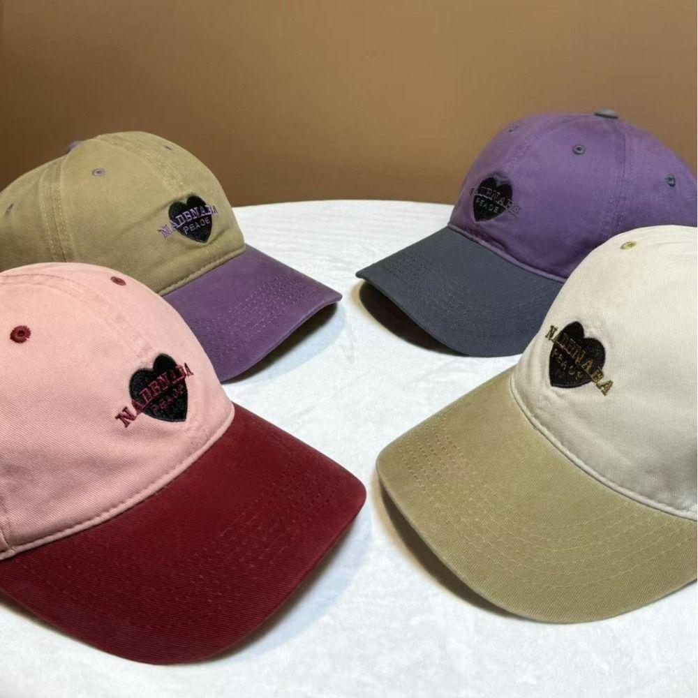 Large Size Love Embroidered Baseball Caps UV Protection Trucker Caps Retro Trucker Cap  Casual Wear