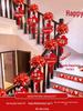 Wedding Stair Decoration Kit: Creative Escalator Flowers & Ribbons for Handrail Arrangement