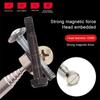 Metal 25810LB Pickup Stick Portable Metal Suction Stick Retractable Magnetic Pickup Auto Repair Tool with Light Magnetic Rod