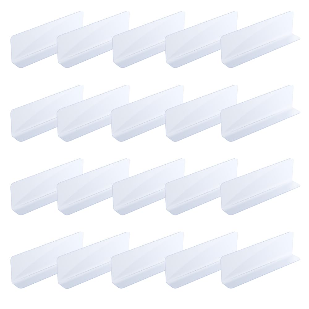 ideamall Акриловые разделители для полок L-образной формы 20 x 3 x 6 см Набор из 20 штук чистый 4920₽