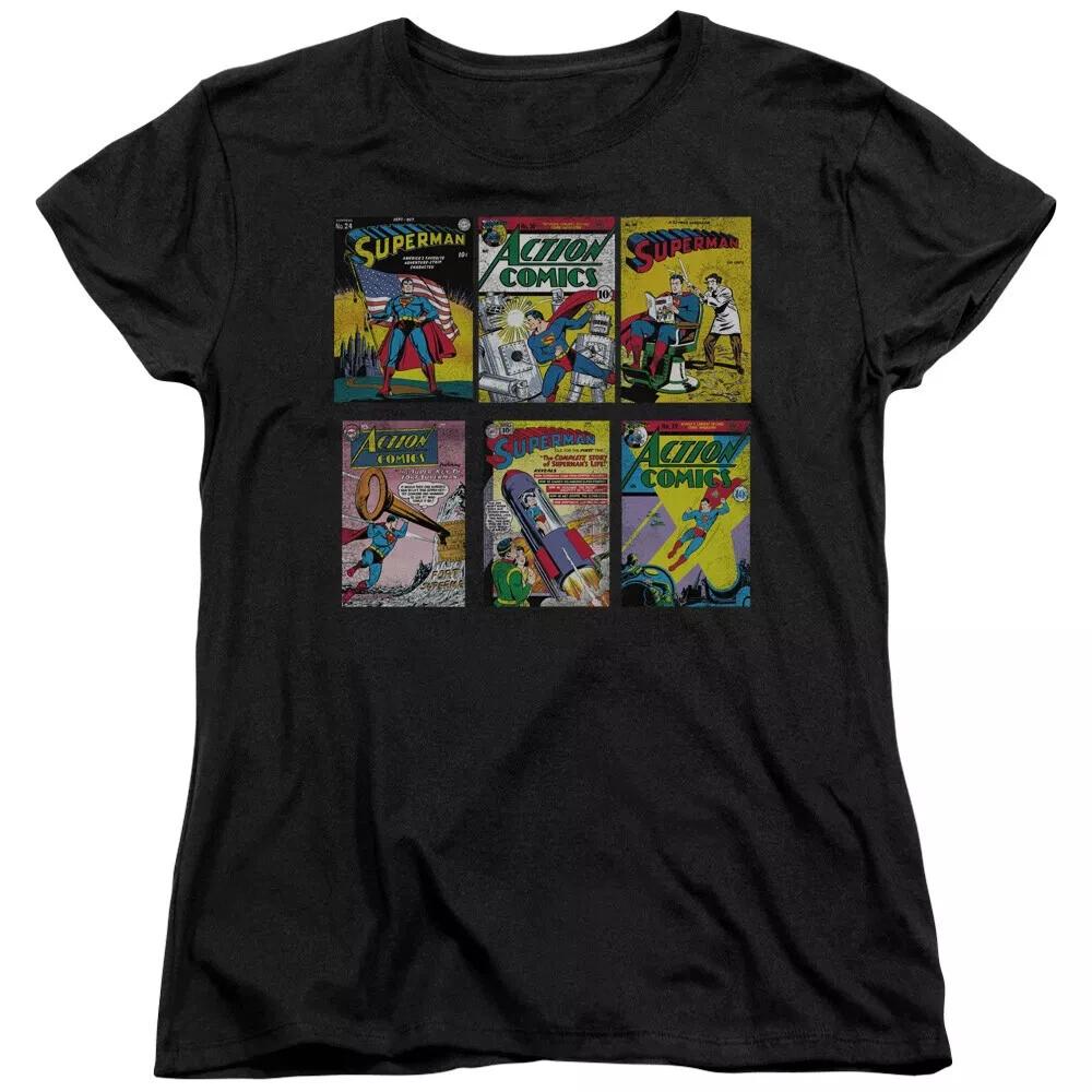 Superman  Covers  Women s T-Shirt 4XL