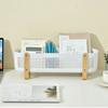 Large Capacity Cosmetic Storage Box with Divider Modern Desktop Organizer Minimalist Style Space-saving Kicthen Storage Basket