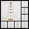 Iron Small Tabletop Christmas Tree Simulates Glowing Bell Decorations Trees