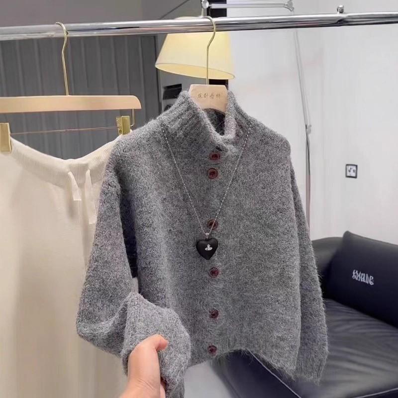 Winter Retro Loose Autumn/Winter Knitted Cardigan Sweater for Women