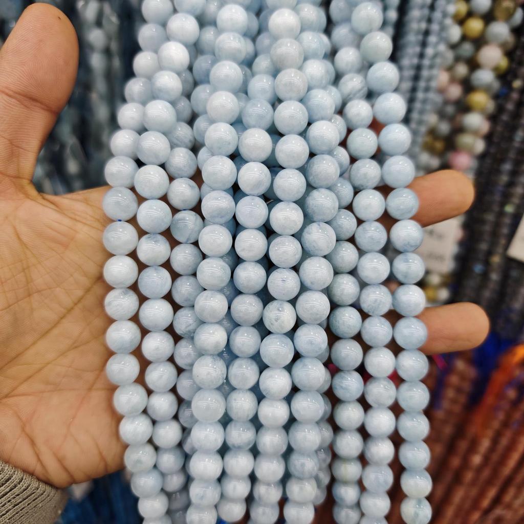 Blue Series Aquamarine & Blue Lace Agate Natural Stone Beads for DIY Jewelry