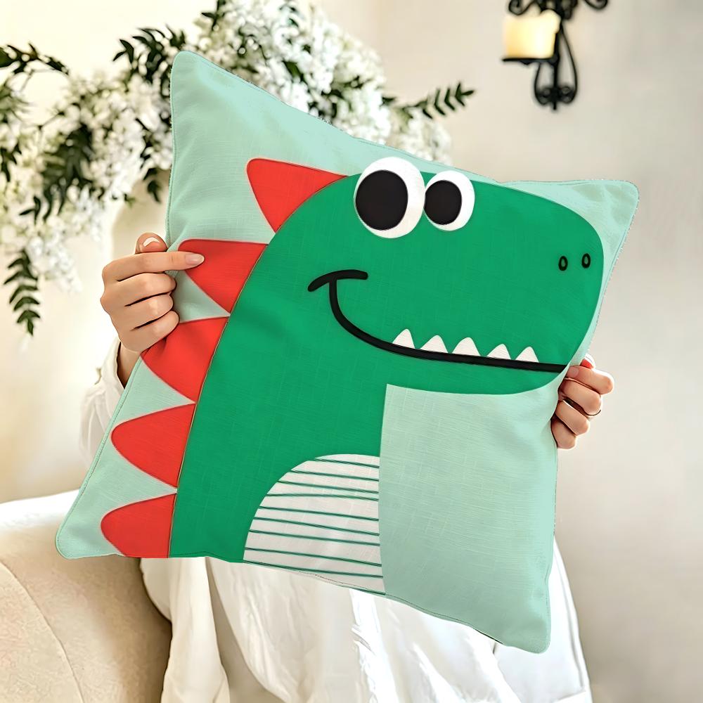 Cartoon CCartoon DDinosaur CCute Cushion Cover  Cushion Cover Pillowcase Upholstery Sofa Throw Pillow Home Decor hot