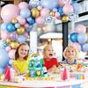 92PCS pink, blue, and gold latex balloon set suitable for birthday parties, weddings, Valentine's Day parties, and decoration