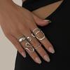 Chunky Silver Rings for Women Open Stacking Knuckle Ring Silver Adjustable Round Dome Rings Set Minimalist Irregular Statement Ring Women 2025