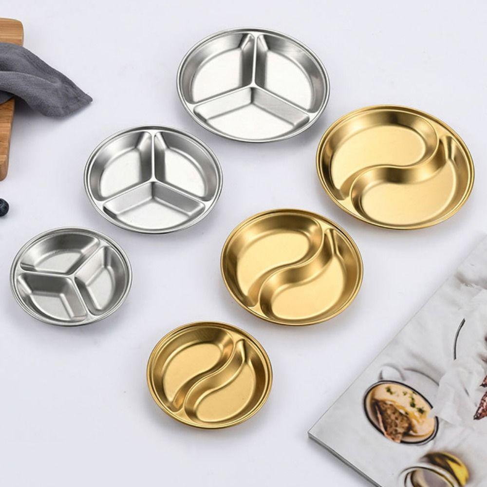 Gold Silver Sauce Plate Stainless Steel Seasoning Tray High Quality Sauce Dishes  Resturant
