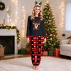 Christmas Family Matching Outfits Crewneck Printed Top and Pants Set for Holiday