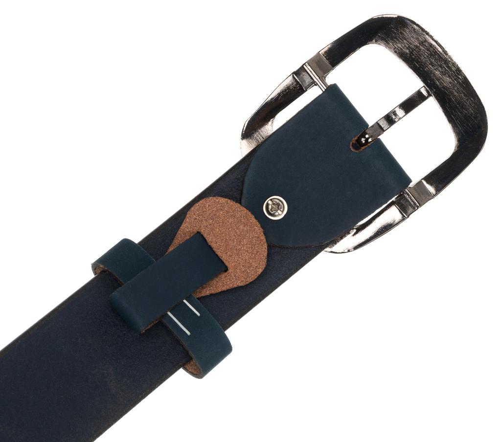 Wide leather belt LADY NO.4 BLACK 100