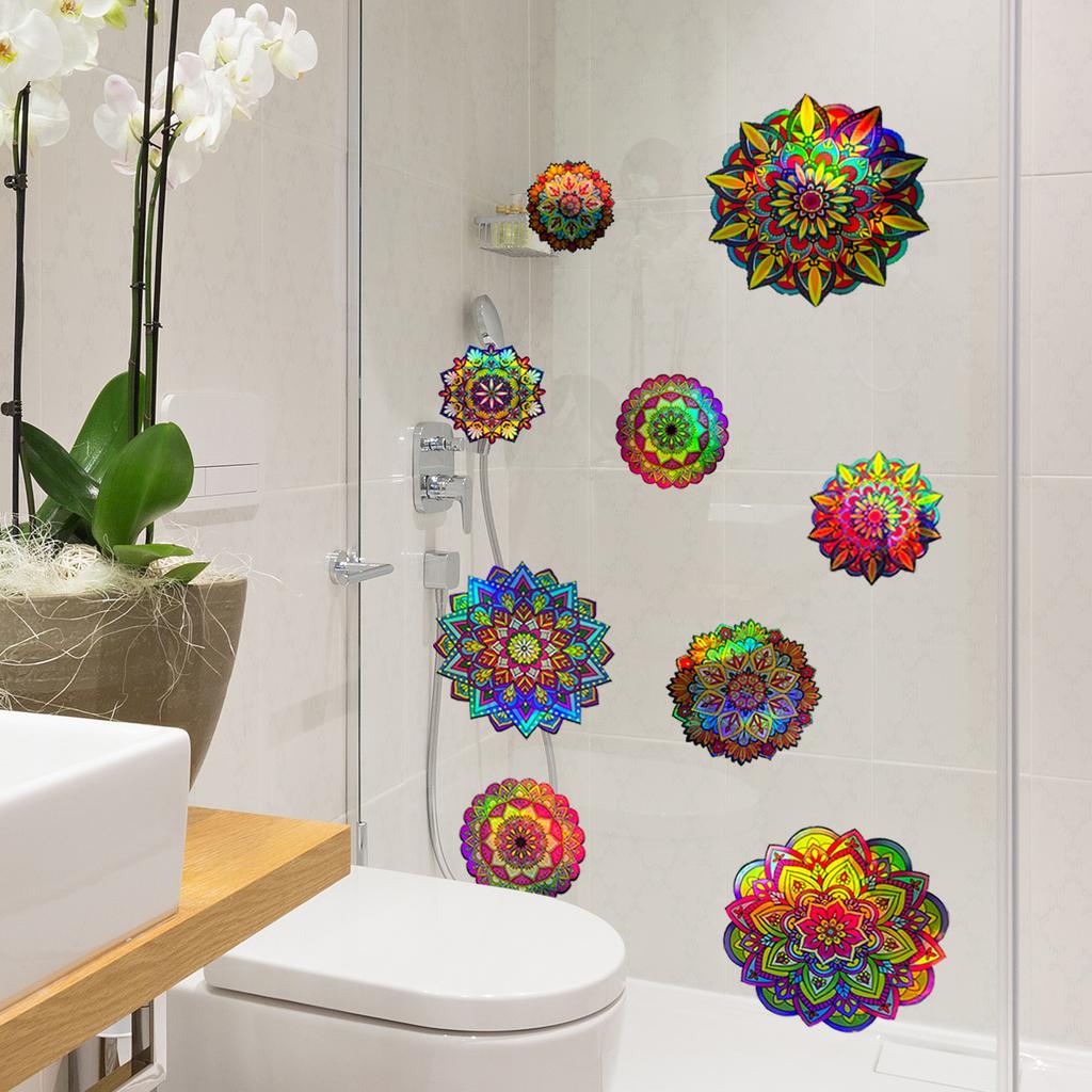 Ls13502 Laser Material Farbverlauf Bunte Mandala Blume Wandaufkleber Betrachtungswinkel Unterschiedliche Muster und Farben