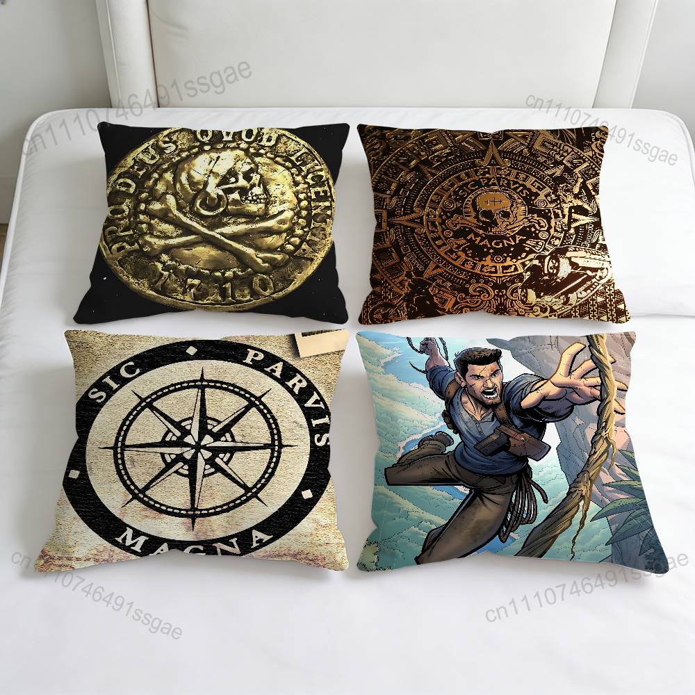 Sic Parvis MMagna Uncharted Square Pillow Case Soft Decorative Throw Pillow Cover for Home Sofa Bed