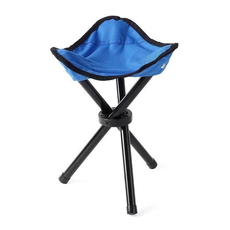 Thickened Fishing Stool Camping Three Legged Stool Small Horse Tie Folding Chair Outdoor Portable Folding Triangle Stool Gift