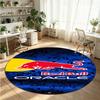 Red Bull Racing Bedruckter Runder Kristall-Samt-Teppich Weicher Rutschfester Boden-Teppich Für Schlafzimmer Feiertagsgeschenk