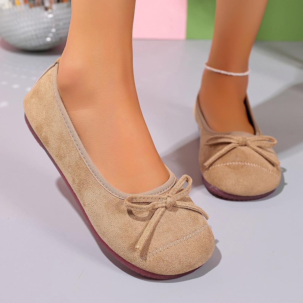 Large size women's shoes wide fat feet fat single shoes soft sole soft surface comfortable not tired feet Doudou shoes flat bottom versatile light m