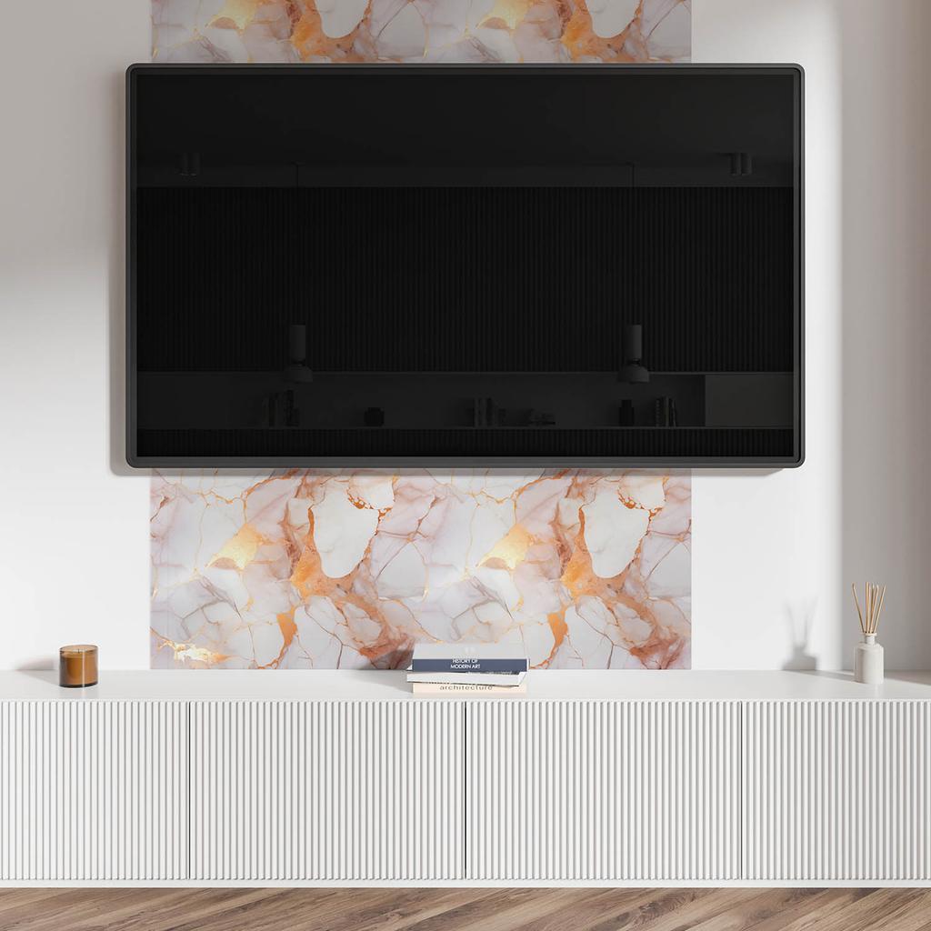 Samoprzylepny Panel Winylowy Z Nadrukiem Do Łazienki 120X60 Cm Elegancki Marmur Z Żyłkami