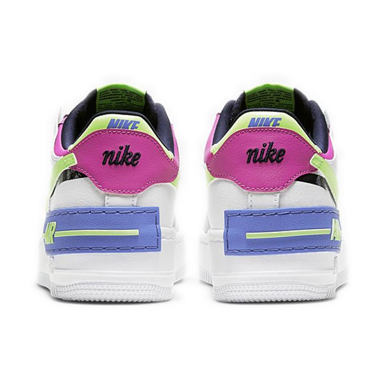 New Nike Air Force 1 Low Shadow White Sapphire Barely Volt Women's CJ1641-100