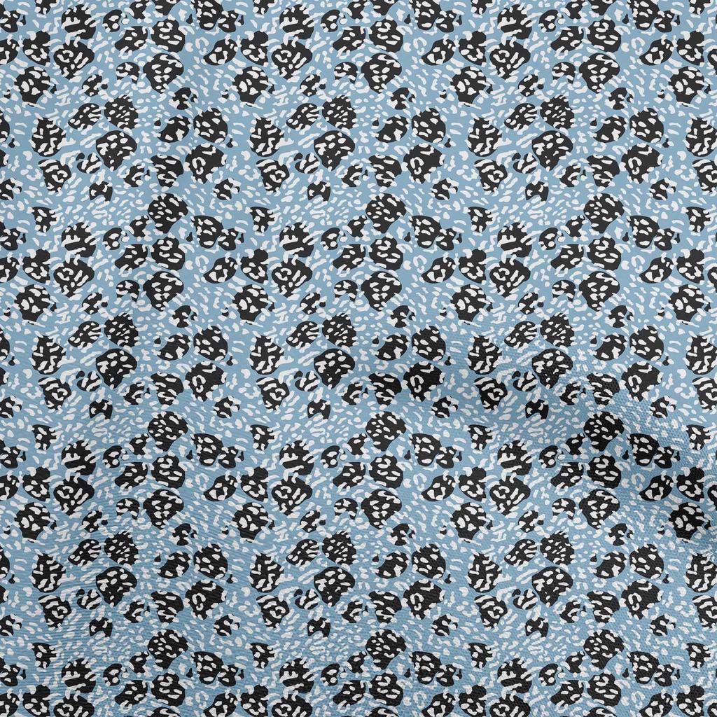 oneOone Βαμβακερό Ποπλίν Γκρι Ύφασμα Δέρμα Ζώου Υλικό Ραφής Πάντα με Μοτίβο Ανά Μέτρο 42 Ίντσες