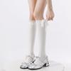 Lolita lace trim short mid-calf socks for women, solid color, thin summer style lolita Cute and versatile for soft girls