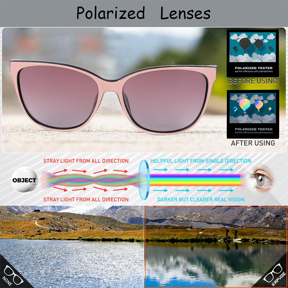 Polarized Sunglasses For Women Fashion Women's Sunglasses UV400 Cat Eye Glasses For Traveling Driving Shopping Partying