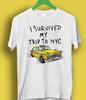 Přežil jsem svůj výlet do NYC Tričko Město New York Žlutý taxík Meme Dárek Vtipné tričko