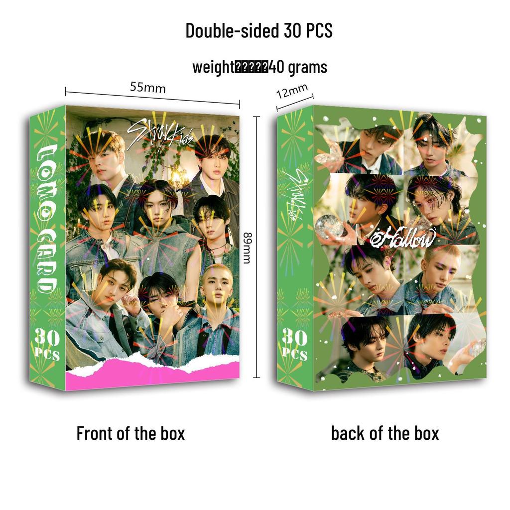 Stray Kids Celebrity Double-Sided Photo & LOMO Card Set (30 Greeting Cards)