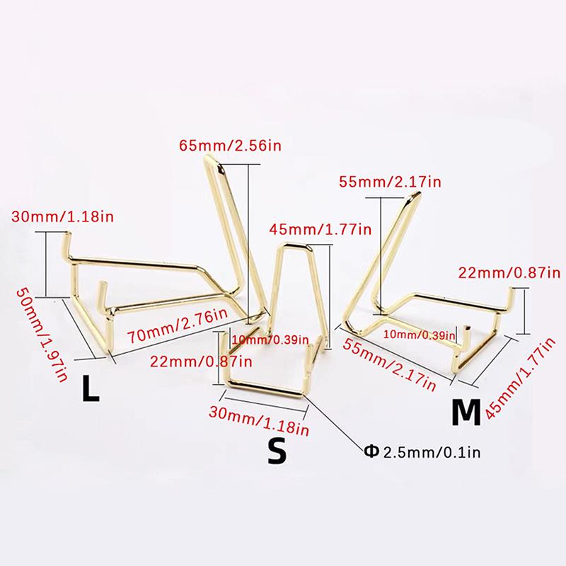 1Pc Metal Arm Display Stand Easel For Gemstone Mineral Home Decor Minerals Fossils Rocks Geode Display Stands Holder