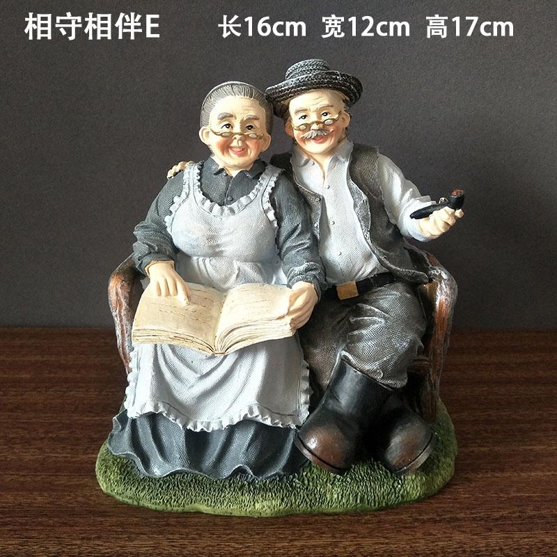 Old Man Old Lady Home Decorations Love Gift Ornament Grandpa And Grandma Grow Old Together Room Decoration Vintage Home Decor