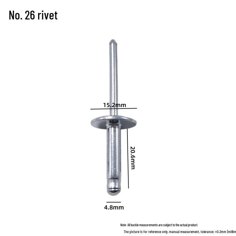 Universal Car Side Window Speaker Rivet - Iron Aluminum Three-Pronged Pull-Through Flowering Design