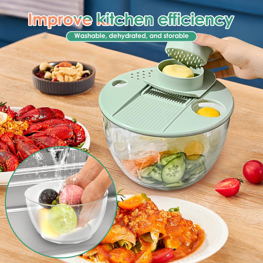 Vegetables Salad Spinner Lettuce Leaf Vegetable Dehydrator Multifunctional Vegetable Washer Bowl Salad Vegetable Dryer Mixer