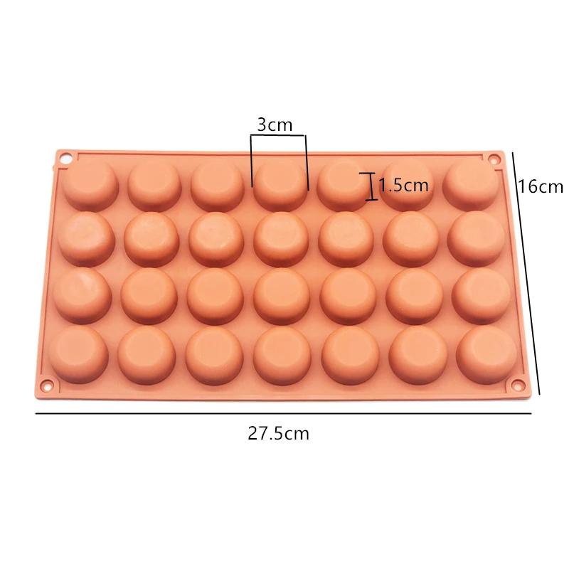 Silicone Round Molds, Pastry Tools, Chocolate, Muffins, Desserts, Puddings, Baking Molds, Accessories, Cakes, Mousse 28 Cavities