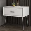 Modern light luxury bedside table solid wood locker bedroom Italian simple single drawer Hong Kong style storage North