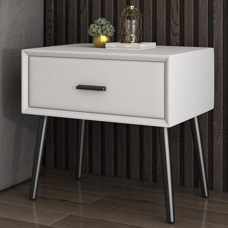 Modern light luxury bedside table solid wood locker bedroom Italian simple single drawer Hong Kong style storage North