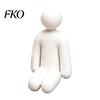 Standing Man Ornament 1/8Pcs 3D Printed Game Character Figure, Sitting Lying Figurine, Customizable Toy Abstract White Statue, Collectible Gift