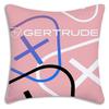 Fashionable letters Pillow Covers Cartoon Sofa Decorative Home Double-sided Printing Short Plush Cute Cushion Cover