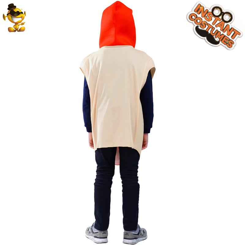Kids Halloween Spoof Hot Dog Costume Funny Food Hot Dog Party Cosplay Costume Cosplay
