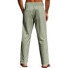 Men's Cotton-Linen Summer Straight-Leg -Color Casual Trousers