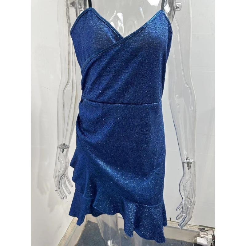 Jarní sexy dámské temperamentní večerní šaty s vysokým pasem a bez rukávů, štíhlé šaty s hrudníkem