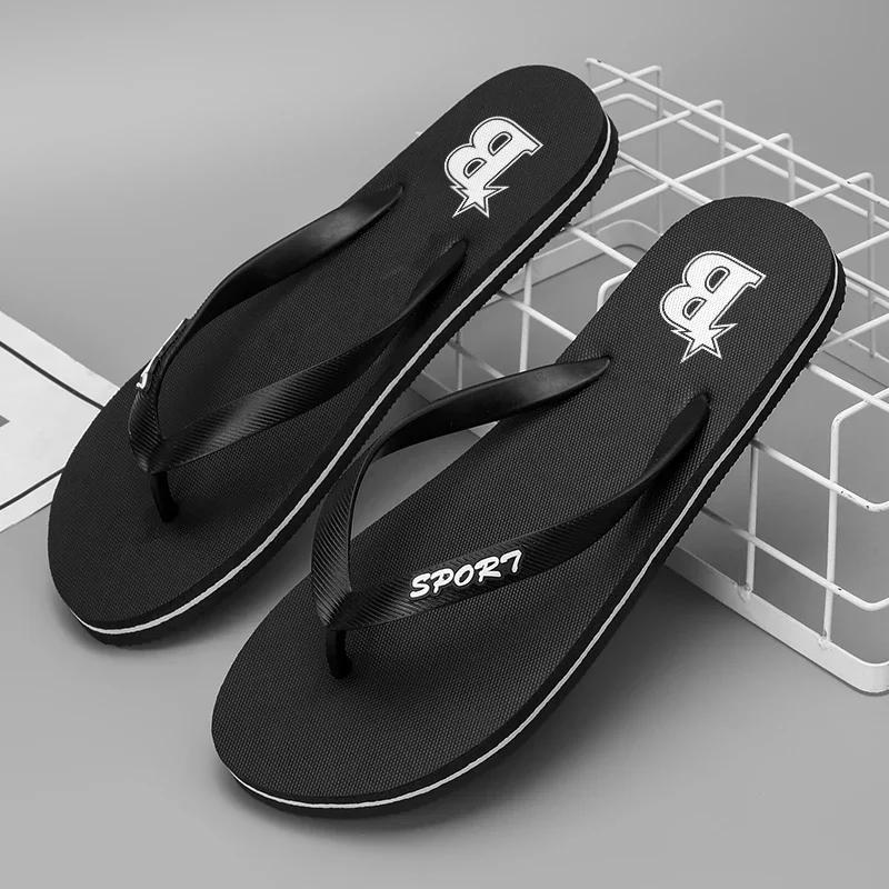 Slides Shoes for Men 2024 Living Room Slippers Walk Around Home Flip Flops Man Flip-flops Original Brands Shoes House Flop Men's
