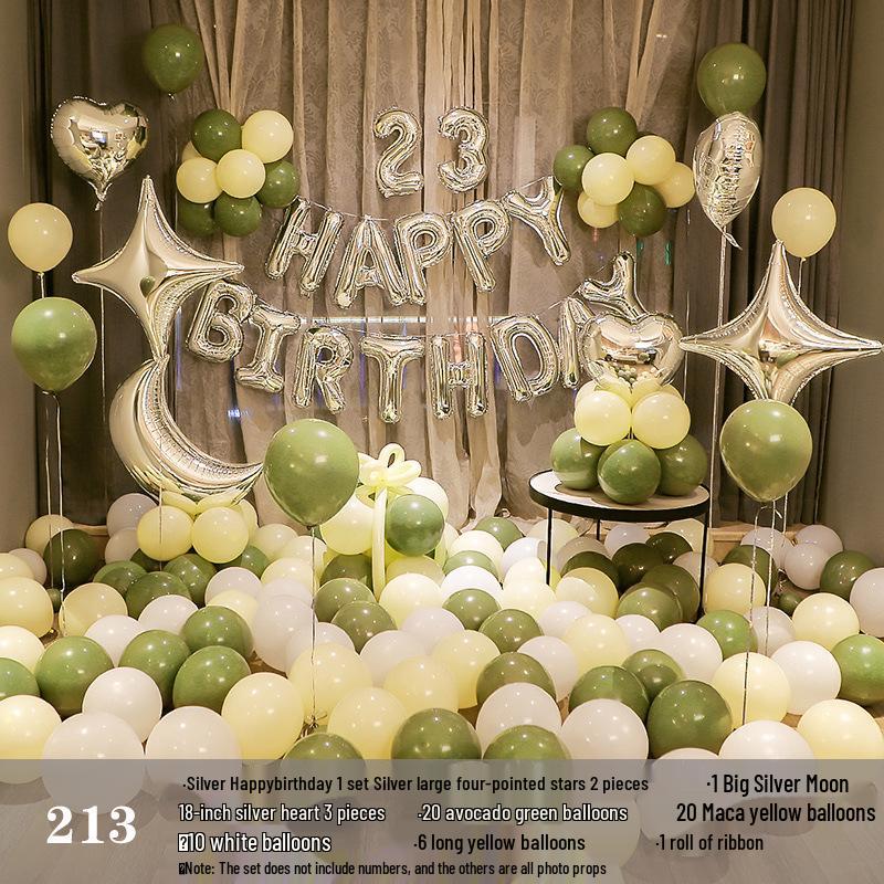 Romantic Birthday Balloon Set: High-End Decorations for Boyfriend or Girlfriend