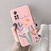 Case For Poco X4 Pro 5G Poco M4 Pro Cute Heart Flower Back Cover Soft Silicone Matte Protective Funda For Xiaomi Poco X6 X5 Pro