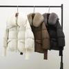 Winter Short Down Cotton Jacket Loose Cotton Jacket Women Oversized Wool Collar Thickened Cotton Coat