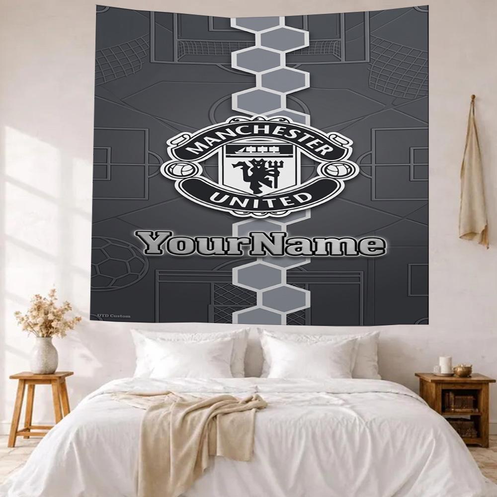 Manchester Custom Your Name Wall Decor Tapestry Art For Pet Memorial Birthdaywedding Party Backdrop Family Gift