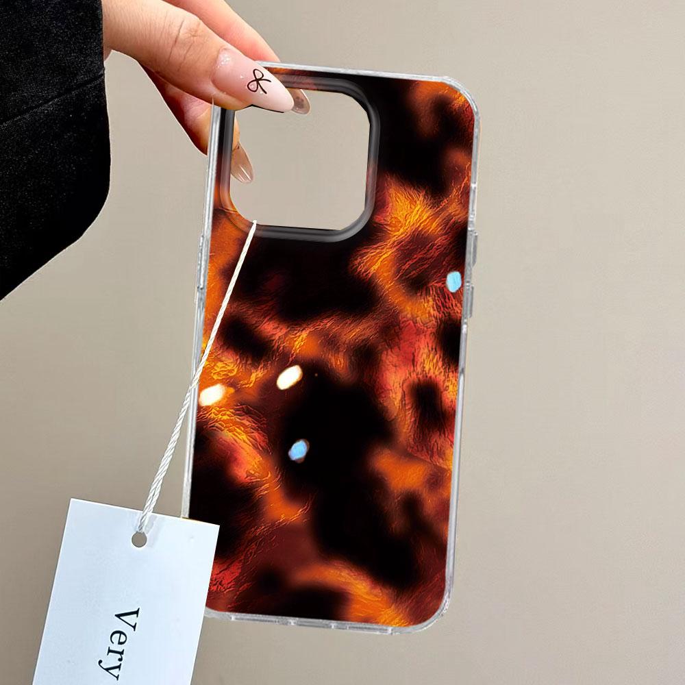 Ciemny Kolor Szylkretowy Bursztynowy Błyszczący Pokrowiec na Telefon dla Xiaomi 13T 14T 11 Lite NE Poco X5 M6 Pro X6 X7 X3 Pro NFC C65 C61 M5S