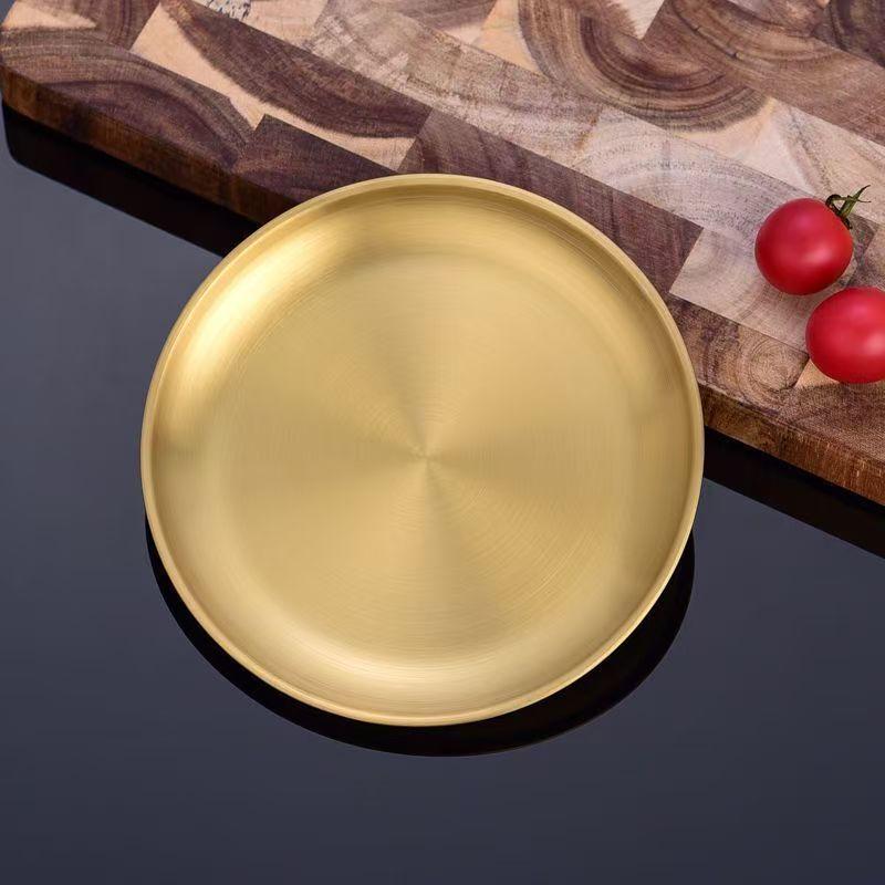 ZISIZ Stainless Steel Round BBQ Tray