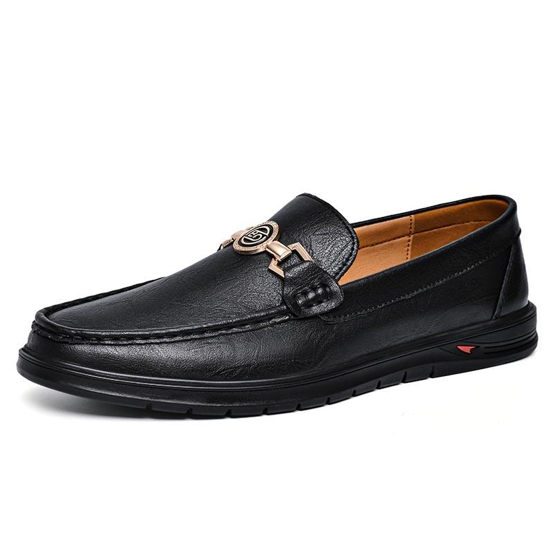 Genuine Leather Men Shoes Simple Casual Formal Mens Loafers Comfy Moccasins Breathable Slip On Male Boat Shoes Driving Footwear